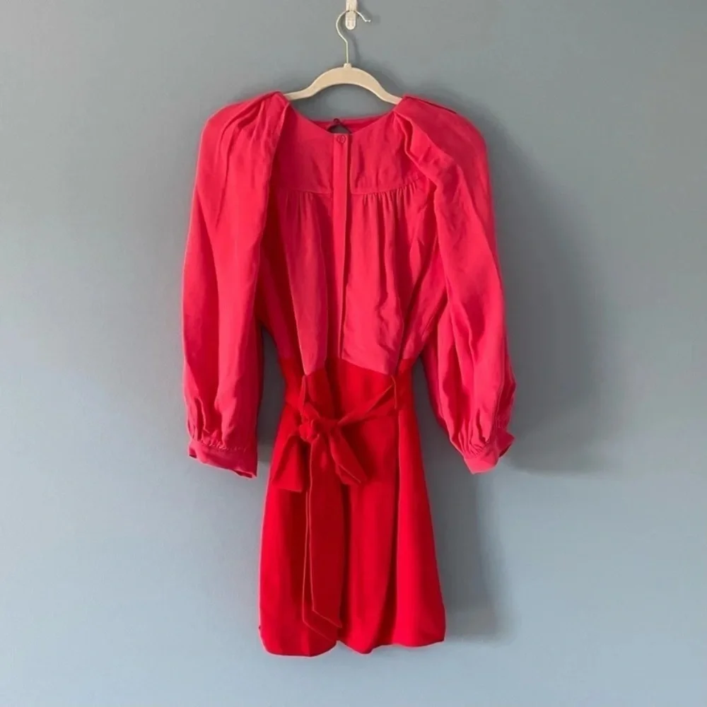 New! Reiss Valentina color clash colorblock Dress pink red nwt 2847